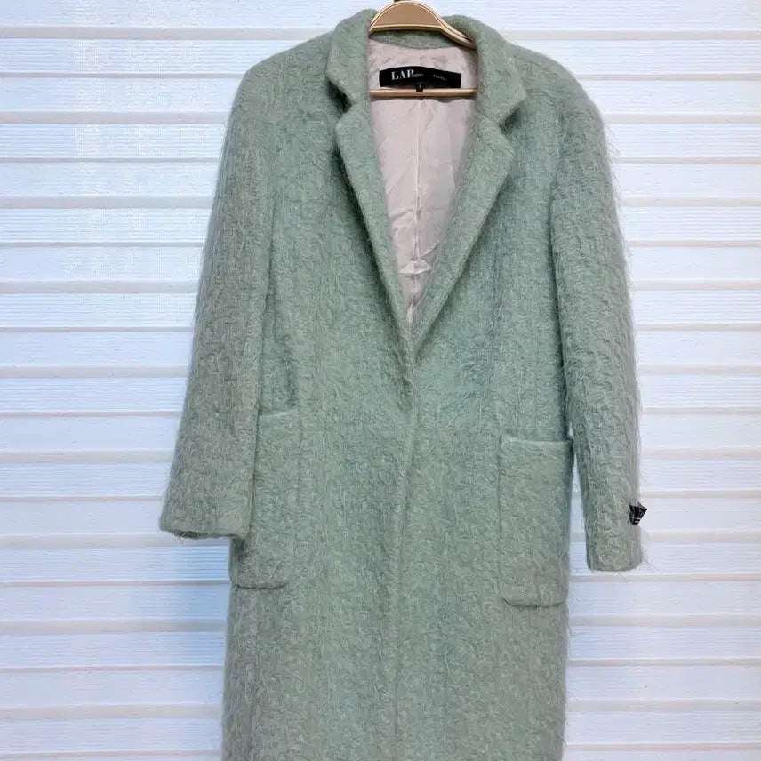 [BUNJANG] LAP Studio Pastel Blue Mohair Coat / 할인)LAP 랩 스튜디오 파스텔블루 모헤어 코트