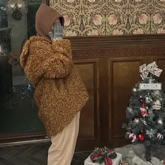 [BUNJANG] Brown Fur Jacket / 브라운 퍼자켓