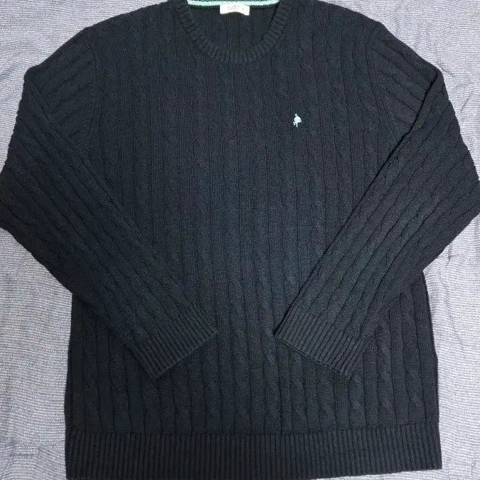 [BUNJANG] Olzen Men's Cable Knit Navy Sweater / (번개) 올젠 남성 케이블 니트 110 네이비