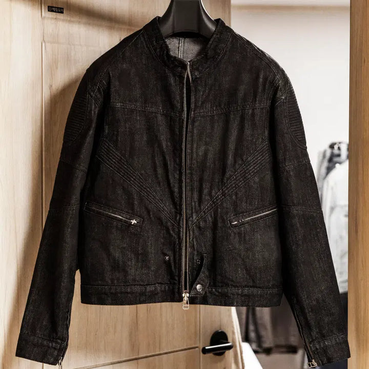 [BUNJANG] Minav Crush Biker Denim Jacket (M) / 미나브 크러쉬 바이커 데님 자켓(M) or 셋업