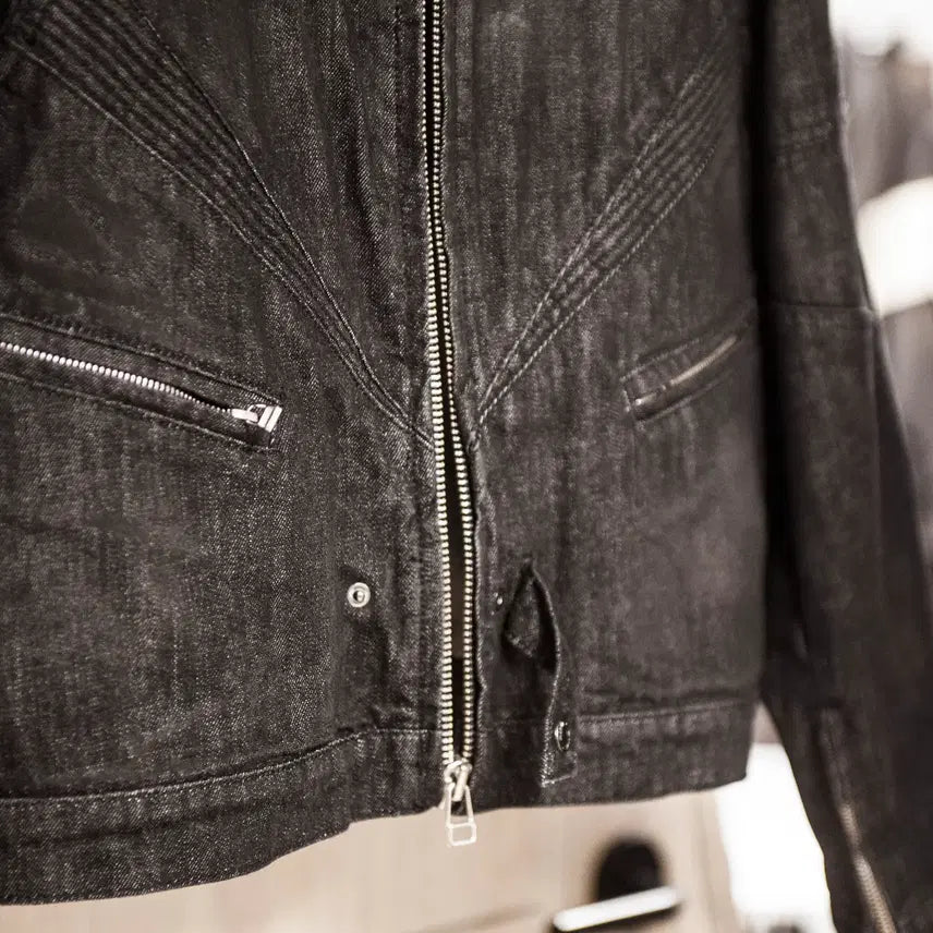 [BUNJANG] Minav Crush Biker Denim Jacket (M) / 미나브 크러쉬 바이커 데님 자켓(M) or 셋업