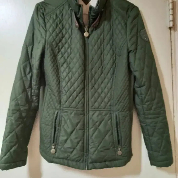 [BUNJANG] Tommy Hilfiger Women's Quilted Padded Jacket / 타미힐피거 여성 퀼팅 패딩 자켓 카키색