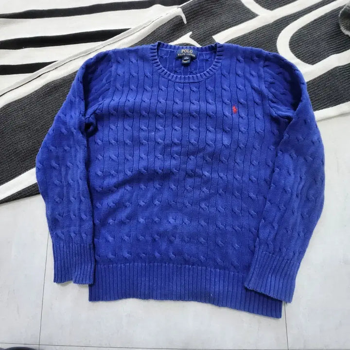 [BUNJANG] Polo Ralph Lauren Cable Knit / 폴로 랄프로렌 케이블 니트 블루