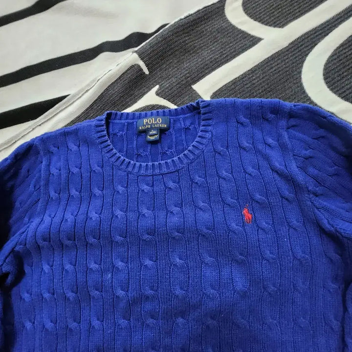 [BUNJANG] Polo Ralph Lauren Cable Knit / 폴로 랄프로렌 케이블 니트 블루