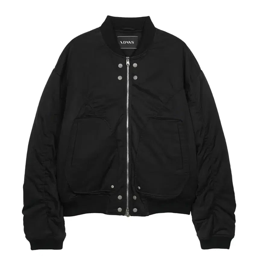 [BUNJANG] (G)I-DLE Circle Shirring Logo Ma-1 Black 2 / 아이돈워너셀 Circle Shirring Logo Ma-1 Black 2