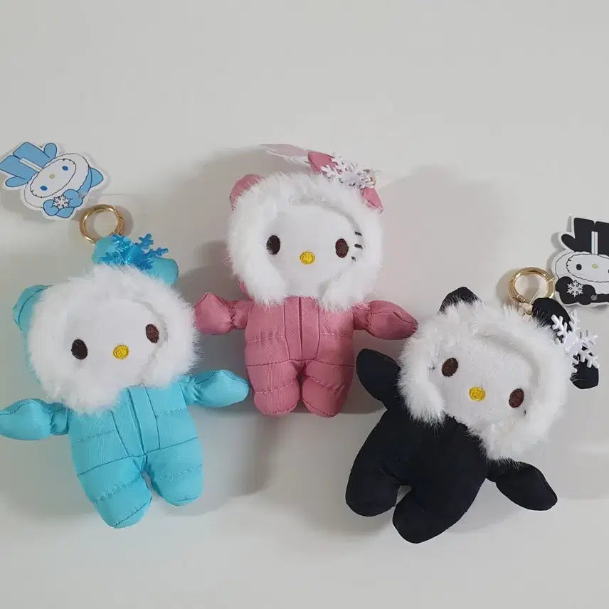 [BUNJANG] Kitty Padded Jumpsuit Keyring (Blue) / 키티 패딩 점프수트 키링 (블루)