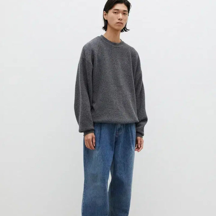 [BUNJANG] Juang Homme Charcoal Wool Knit L Size / 주앙옴므 차콜 울 니트 L사이즈