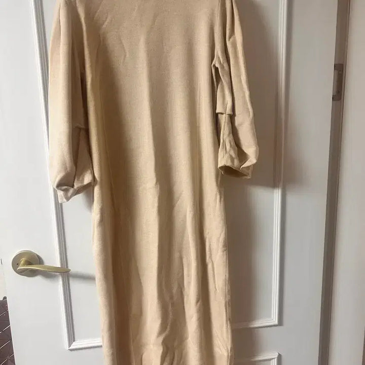 [BUNJANG] Time Beige Knit Long Dress / 타임니트원피스
