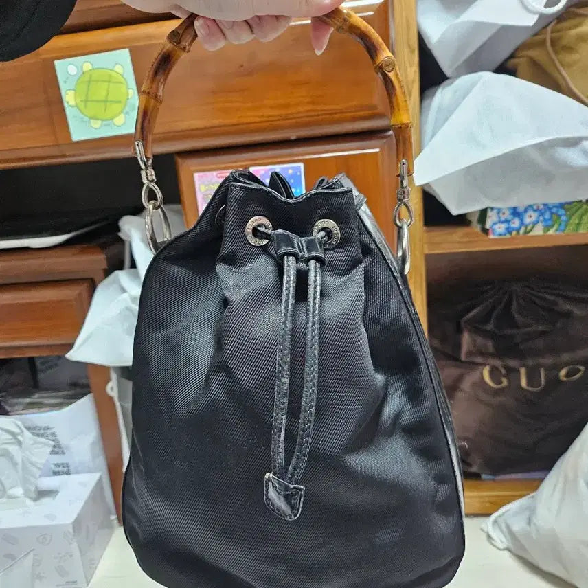 [BUNJANG] Gucci Bamboo Bucket Bag - Black Nylon / 정품) 구찌 뱀부 버킷백 블랙 판매합니다 (희귀매물)