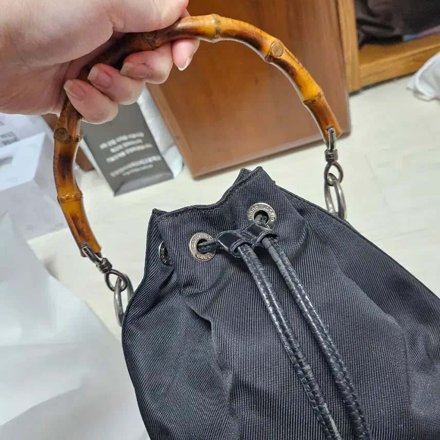 [BUNJANG] Gucci Bamboo Bucket Bag - Black Nylon / 정품) 구찌 뱀부 버킷백 블랙 판매합니다 (희귀매물)
