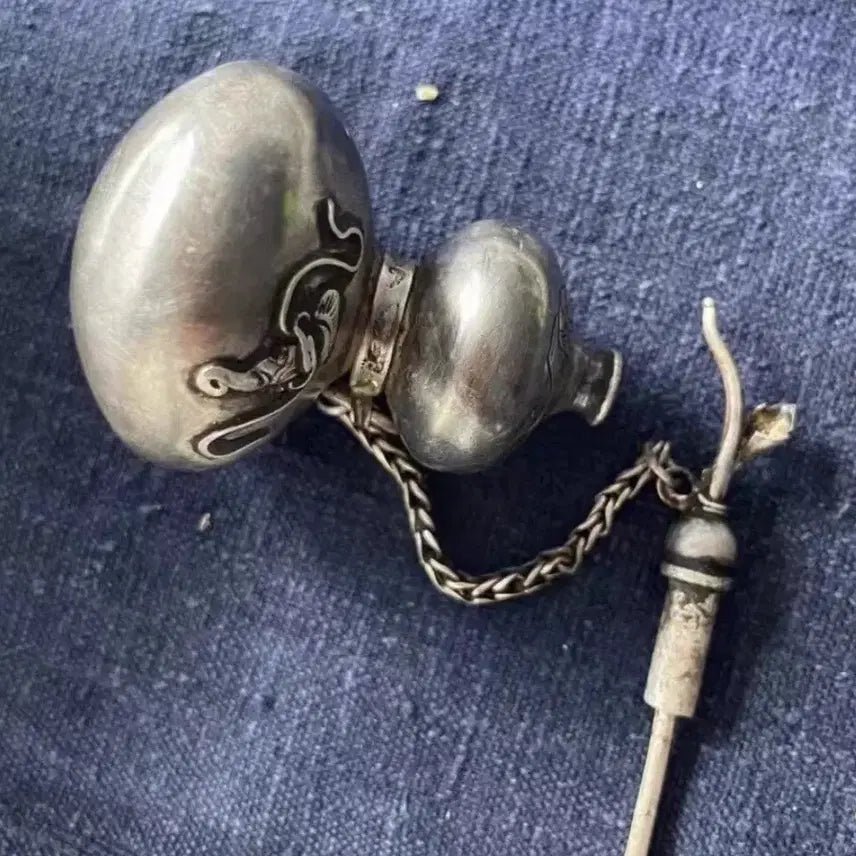 [BUNJANG] Antique Silver Gourd Snuff Bottle / 옛날순은 조롱박 비연호
