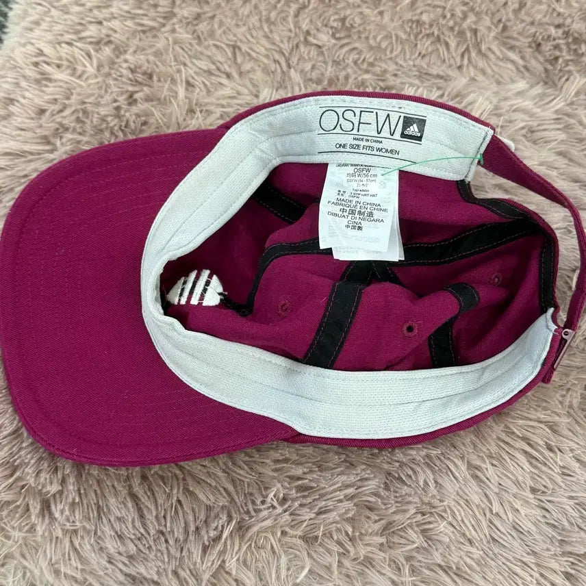 [SOLD OUT] 아디다스 남녀공용 스트라이프 하트 볼캡 퍼플 볼캡 os