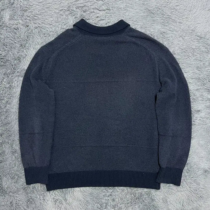 [BUNJANG] System Homme Navy Collar Knit Sweater / (정품) 시스템옴므 네이비 카라 니트 100사이즈