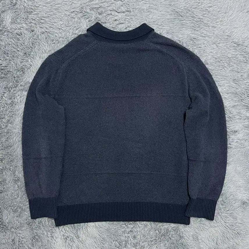 [BUNJANG] System Homme Navy Collar Knit Sweater / (정품) 시스템옴므 네이비 카라 니트 100사이즈