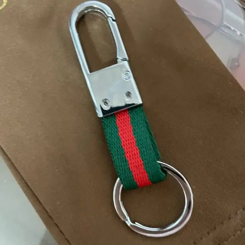 [BUNJANG] Gucci Tri-Stripe Keyring / 미사용) 구찌 삼선 키링