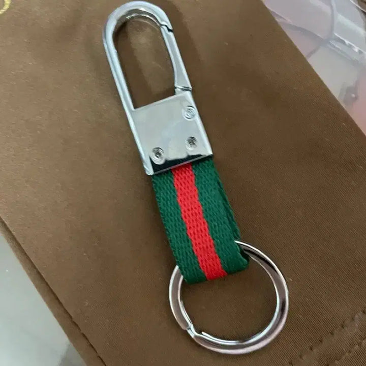 [BUNJANG] Gucci Tri-Stripe Keyring / 미사용) 구찌 삼선 키링