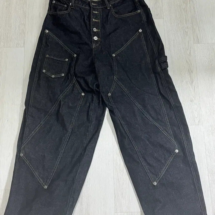 [BUNJANG] No group or member detected. Denim Pants / 포스센스티브 더블니 데님 팬츠 인디고