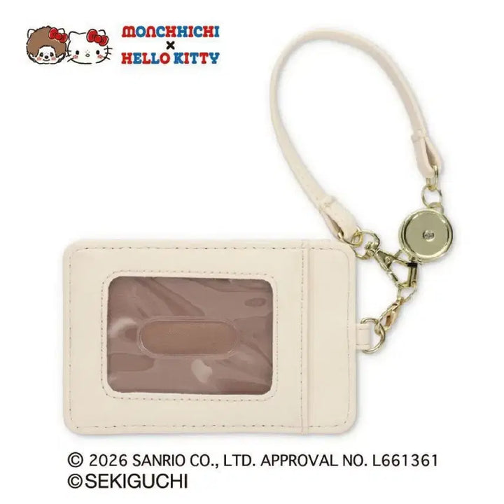 [BUNJANG] Monchhichi x Hello Kitty Embroidered Reel Pass Case / Monchhichi몬치치 x 헬로키티kt 자수 릴 패스 케이스 교통 카드