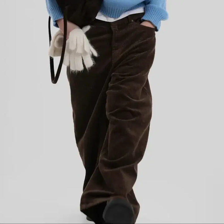 [BUNJANG] Autumn Hip-Low Corduroy Pants Brown S / 어텀 힙로우 코듀로이 팬츠 브라운 미착용