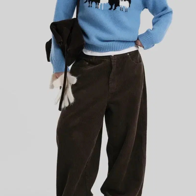 [BUNJANG] Autumn Hip-Low Corduroy Pants Brown S / 어텀 힙로우 코듀로이 팬츠 브라운 미착용