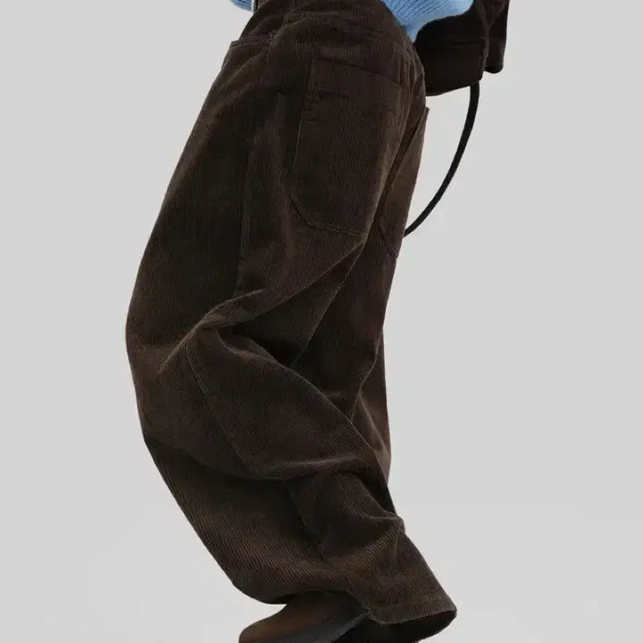 [BUNJANG] Autumn Hip-Low Corduroy Pants Brown S / 어텀 힙로우 코듀로이 팬츠 브라운 미착용