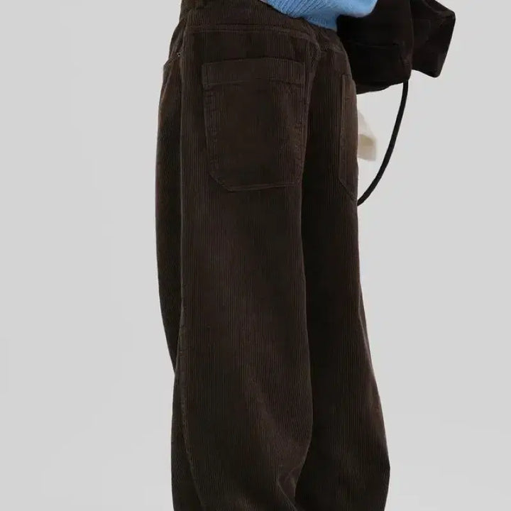 [BUNJANG] Autumn Hip-Low Corduroy Pants Brown S / 어텀 힙로우 코듀로이 팬츠 브라운 미착용