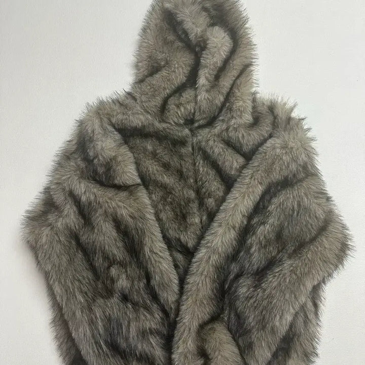 [BUNJANG] OS Hooded Fur Jacket / [OS]오와이 후드 퍼 자켓