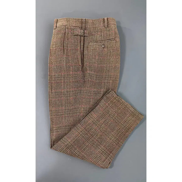[BUNJANG] Polo Ralph Lauren Check Wool Suspender Two-Tuck Slacks Pants / [34] 폴로랄프로렌 체크 울 서스펜서 투턱 슬랙스 팬츠