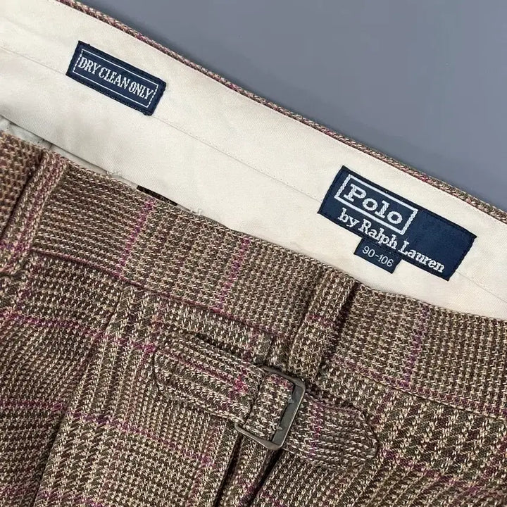 [BUNJANG] Polo Ralph Lauren Check Wool Suspender Two-Tuck Slacks Pants / [34] 폴로랄프로렌 체크 울 서스펜서 투턱 슬랙스 팬츠