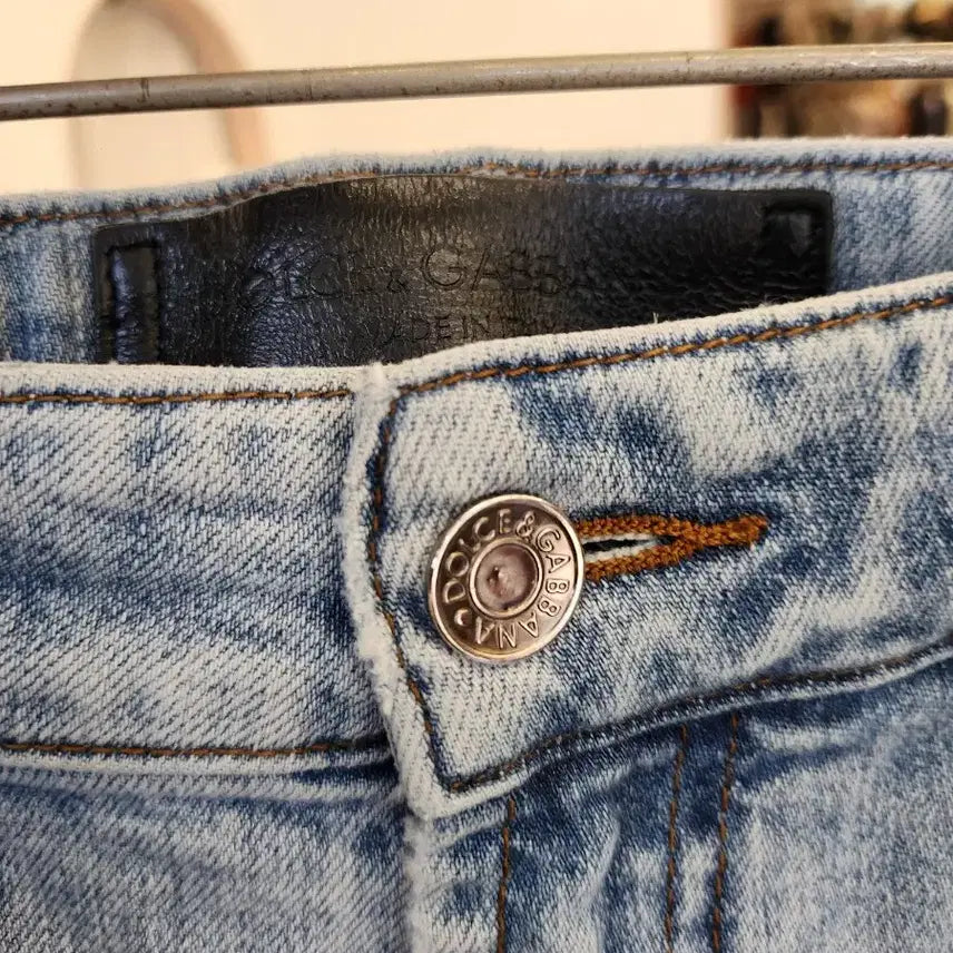 [BUNJANG] Dolce & Gabbana Logo Banding Denim Jeans / 돌체앤가바나 로고 밴딩 데님 청바지 33, 34 돌체 d&g 팬츠 바지