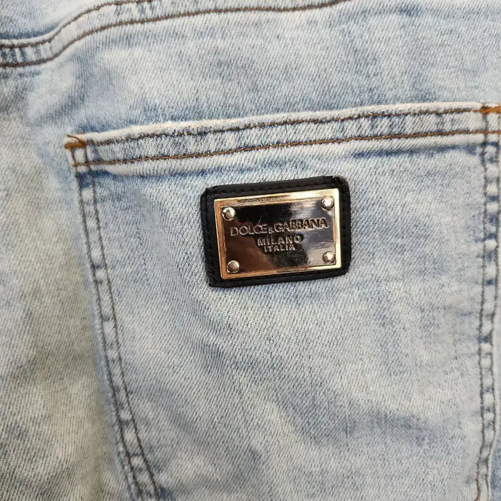 [BUNJANG] Dolce & Gabbana Logo Banding Denim Jeans / 돌체앤가바나 로고 밴딩 데님 청바지 33, 34 돌체 d&g 팬츠 바지