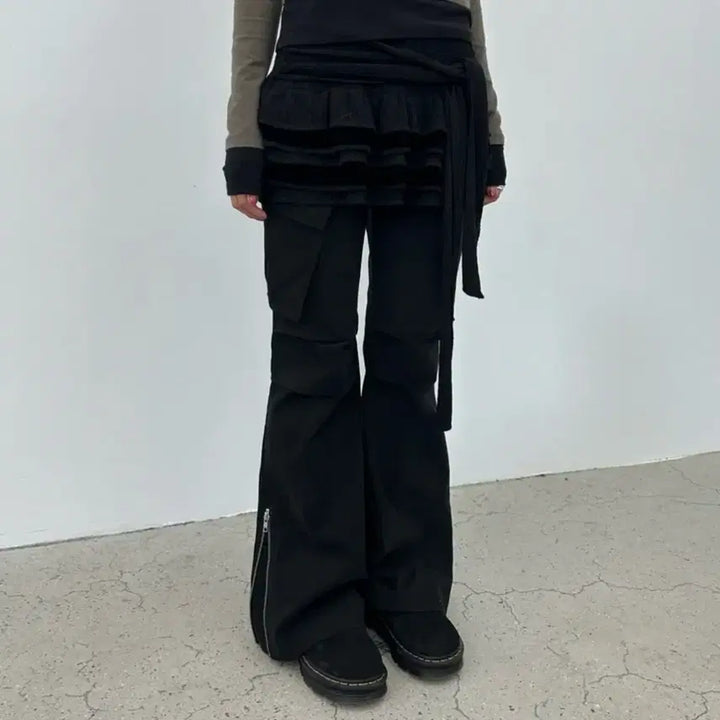 [BUNJANG] SANDRIC Bootcut Cargo Pants - Black / [M] 샌드릭 SANDRIC 부츠컷 카고 팬츠 블랙