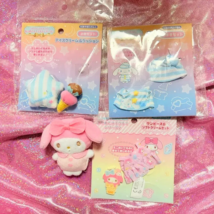 [BUNJANG] My Melody &amp; Cinnamoroll Pajama Set / 마이멜로디 인형 시나모롤 수영복 잠옷 세트