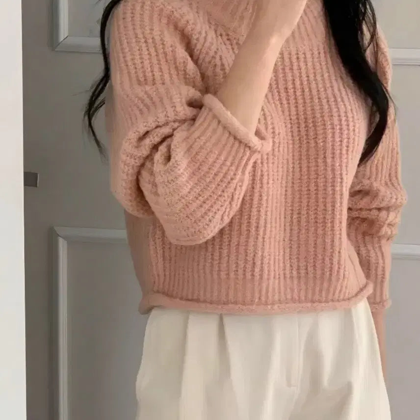 [BUNJANG] General Apparel Turtleneck Knit (Pink) / 터틀넥 니트 (핑크)