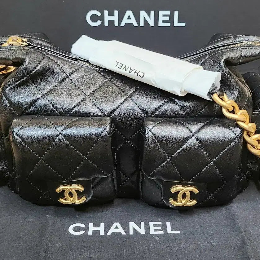 [BUNJANG] Chanel Lambskin Hobo Bag AS5339 / 샤넬 라지 호보백 램스킨 금장  AS5339