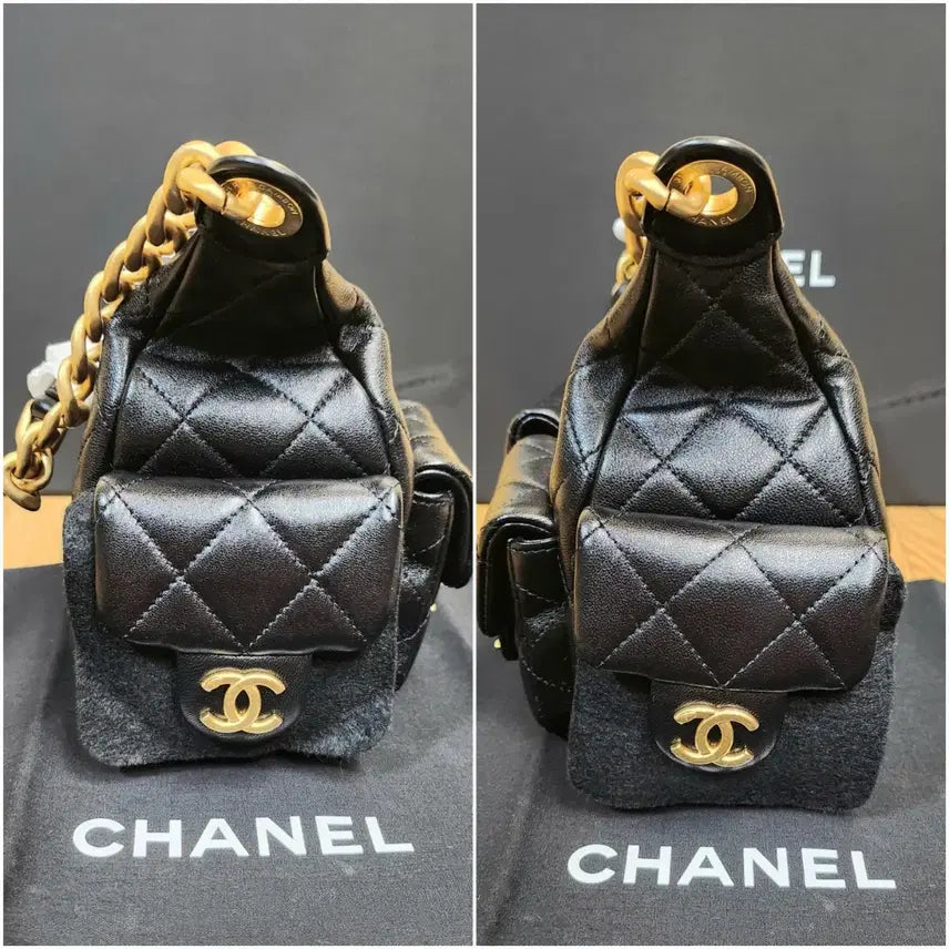 [BUNJANG] Chanel Lambskin Hobo Bag AS5339 / 샤넬 라지 호보백 램스킨 금장  AS5339