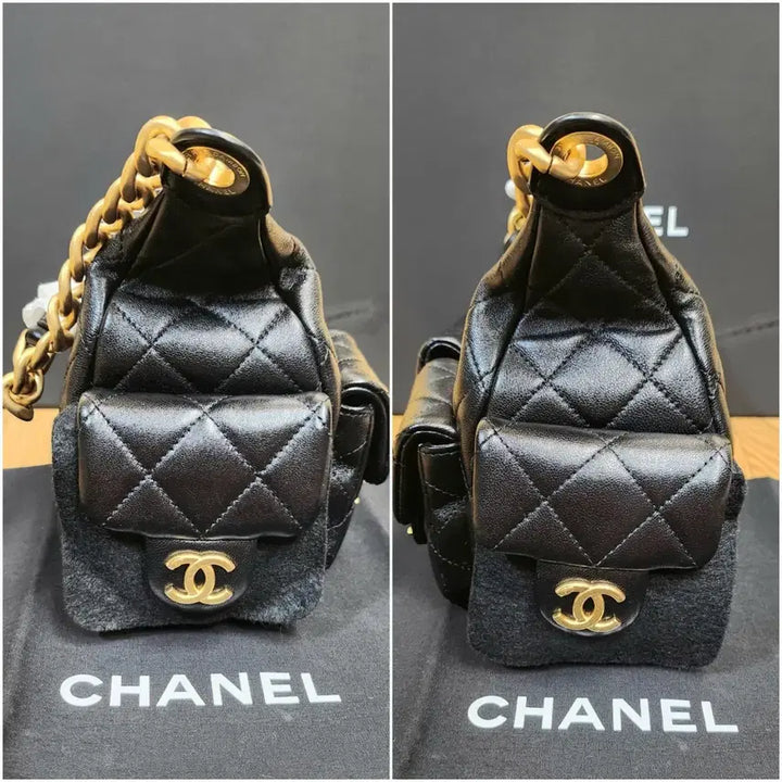[BUNJANG] Chanel Lambskin Hobo Bag AS5339 / 샤넬 라지 호보백 램스킨 금장  AS5339