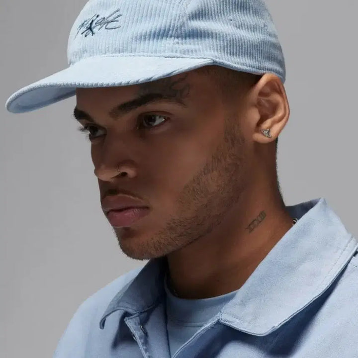 [BUNJANG] Nike Corduroy Jumpman Ball Cap / [M/L] 나이키 코듀로이 조던 플라이 점프맨 볼캡 제트캡 블루 그레이