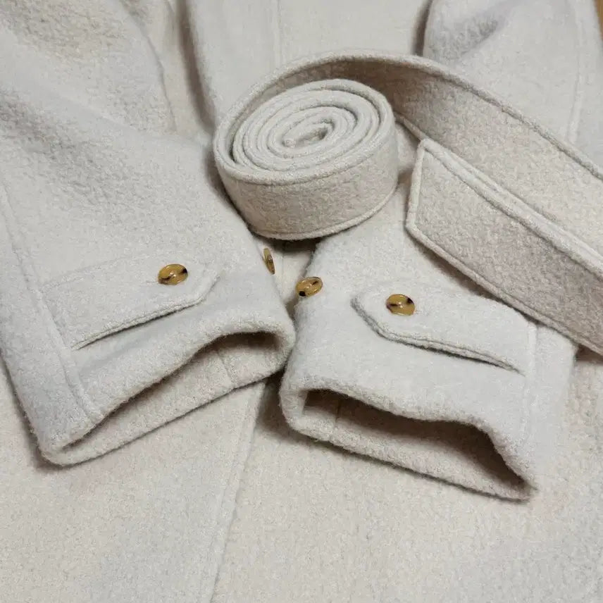 [BUNJANG] Fasade Pattern Alpaca Half Coat Oatmeal S / 파사드패턴 알파카 하프코트 오트밀 s