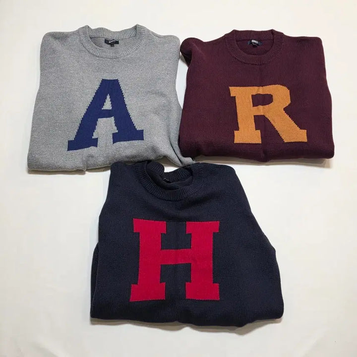 [SOLD OUT] (100) 스파오 해리포터 콜라보 레터맨 바시티 프레피 니트 *일괄*