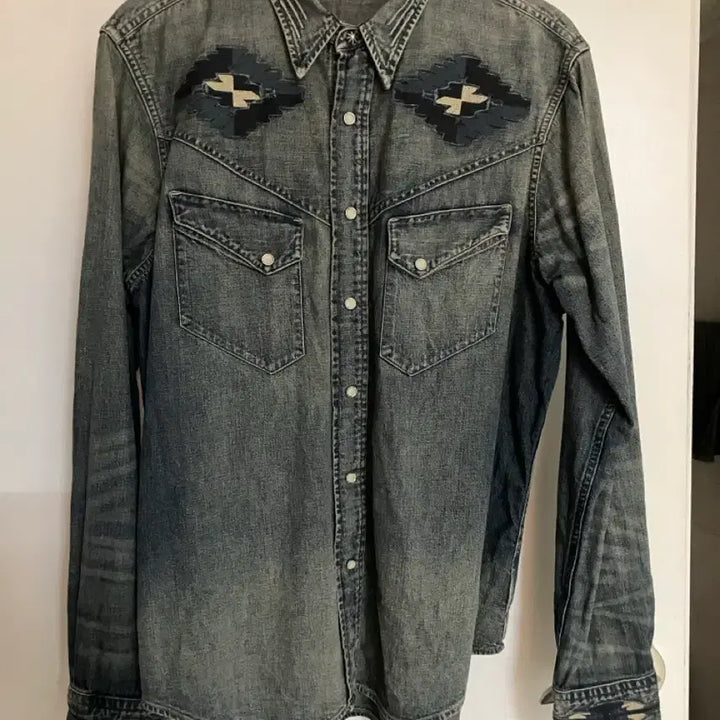 [BUNJANG] RRL Western Denim Shirt / Rrl 더블알엘 웨스턴 데님셔츠