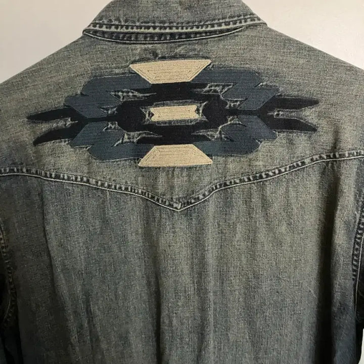 [BUNJANG] RRL Western Denim Shirt / Rrl 더블알엘 웨스턴 데님셔츠