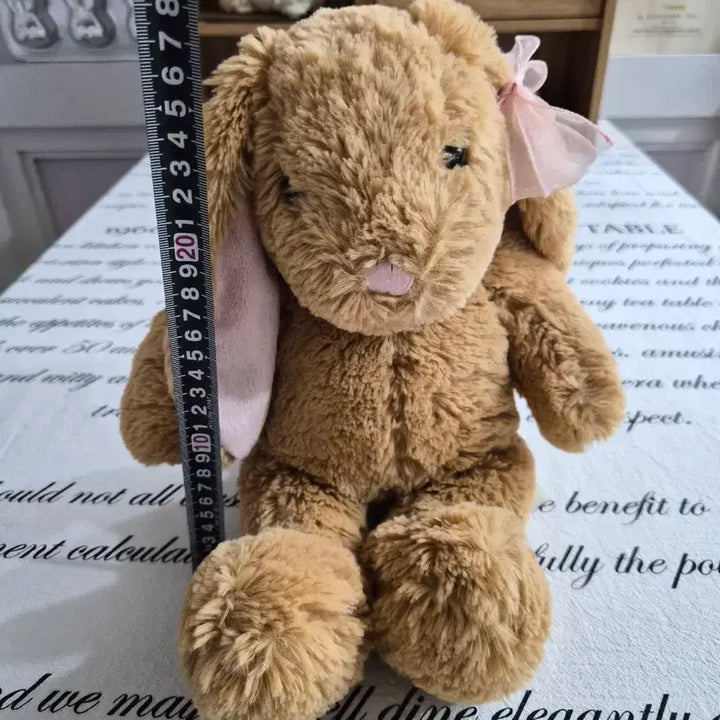[BUNJANG] 빌드어베어 갈색 토끼 인형 핑크 리본 봉제인형 / 빌드어베어 갈색 토끼 인형 핑크 리본 봉제인형