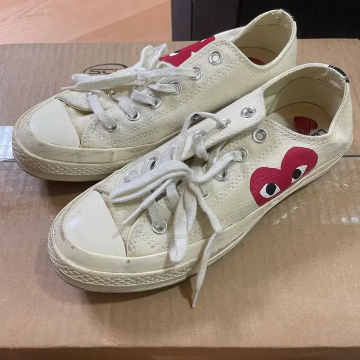 [BUNJANG] Comme des Garcons Converse Ivory Sneakers / 꼼데가르송 컨버스 245