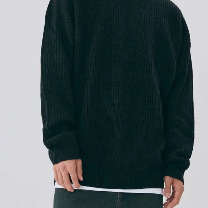 [BUNJANG] A.G.E.O.D. Crew Neck Oversized Knit (Black, L) / 에이지오디 크루넥 오버핏 블랙 니트 L 새상품