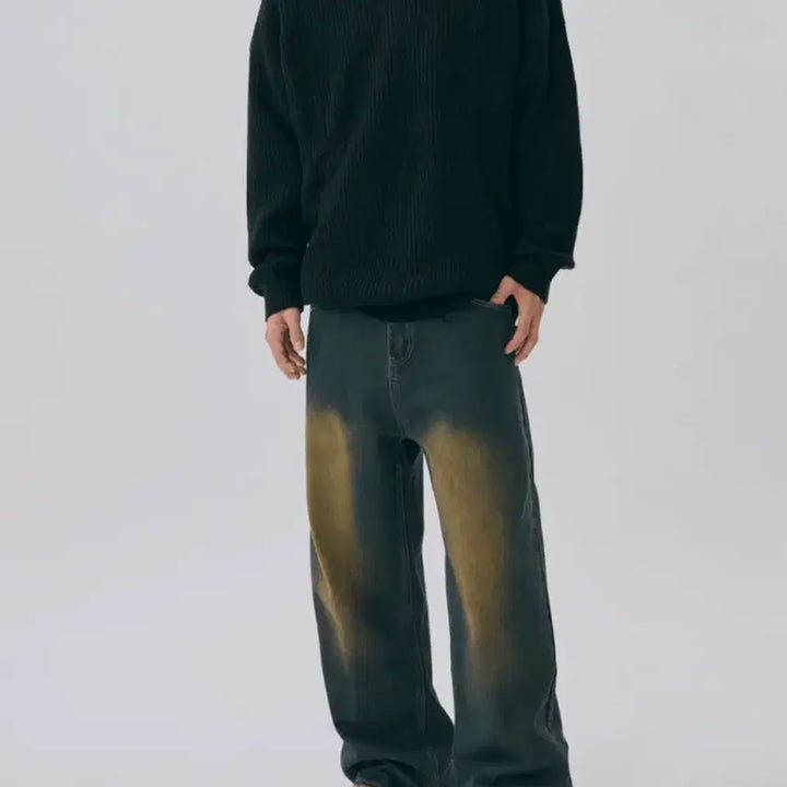 [BUNJANG] A.G.E.O.D. Crew Neck Oversized Knit (Black, L) / 에이지오디 크루넥 오버핏 블랙 니트 L 새상품