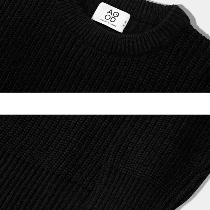 [BUNJANG] A.G.E.O.D. Crew Neck Oversized Knit (Black, L) / 에이지오디 크루넥 오버핏 블랙 니트 L 새상품