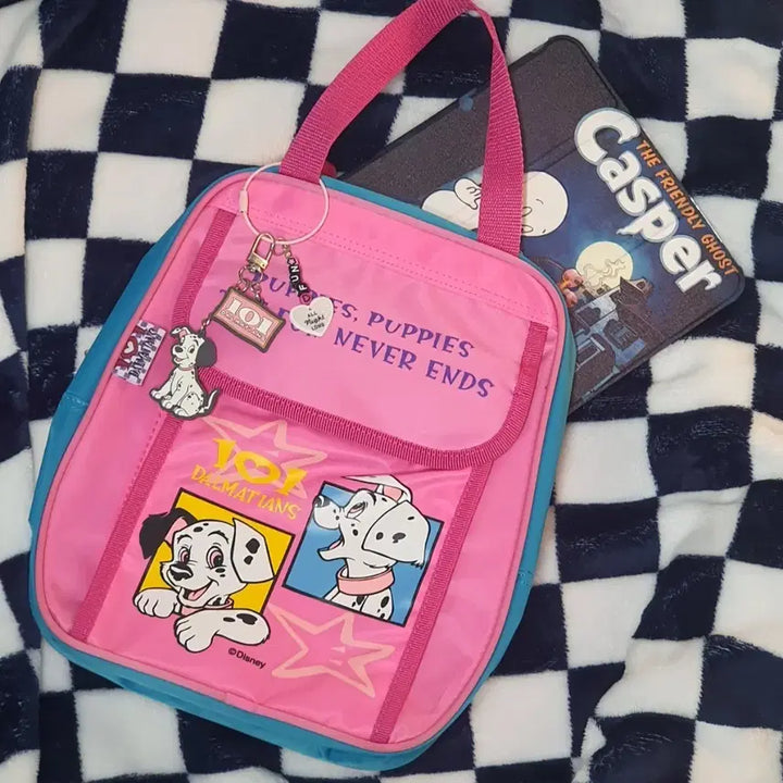 [BUNJANG] Disney 101 Dalmatians Y2K Accessory Bag Tablet Pouch / y2k 디즈니 달마시안 고전 문구 보조가방 아이패드 태블릿 파우치