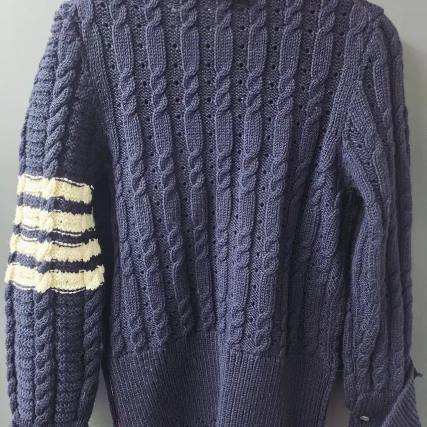 [BUNJANG] Thom Browne Aran Cable Cardigan (Navy) / 톰브라운 아란 케이블 가디건38사이즈