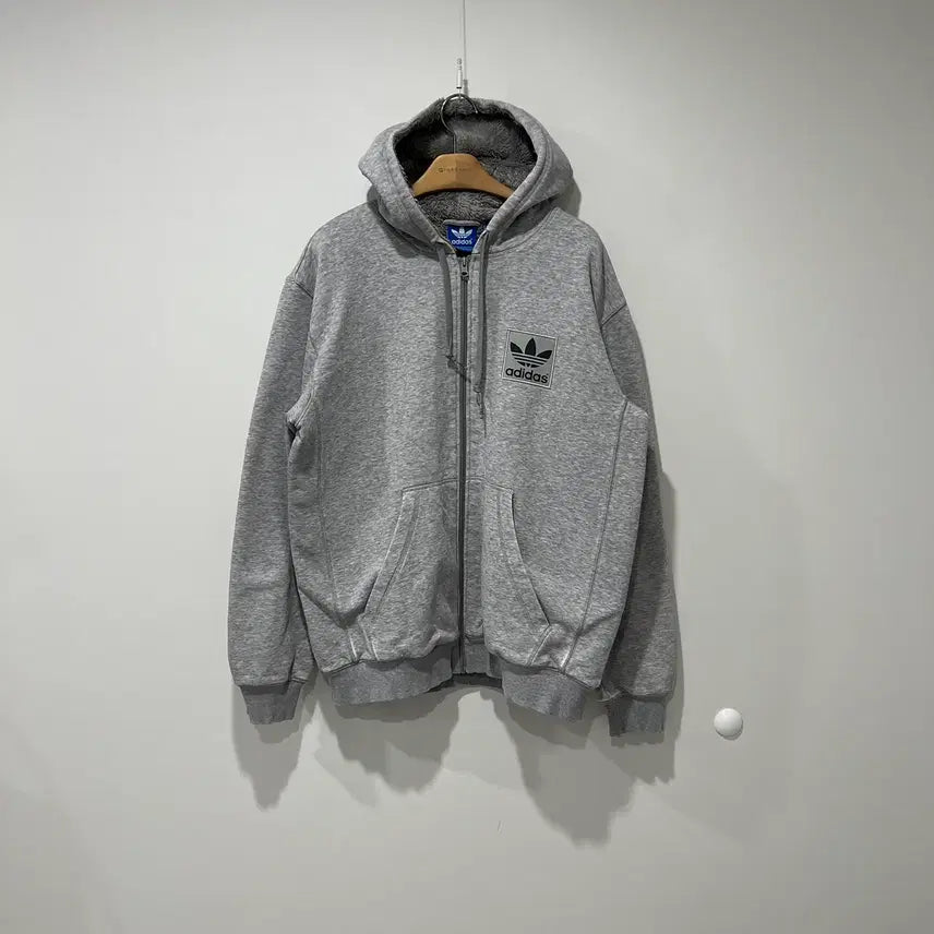 [BUNJANG] Adidas Fleece Hooded Zip-Up / [Adidas] 아디다스 뽀글이 후드집업